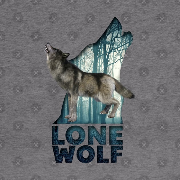 The lone wolf howls by Boss creative